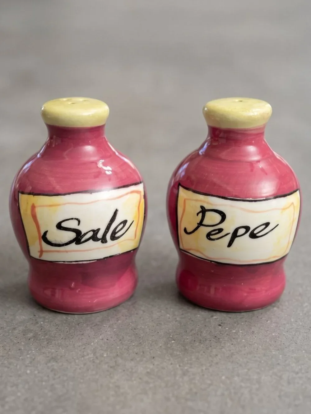 Vintage French Sale & Pepe Pink Jug Salt Pepper Shakers 3” Set